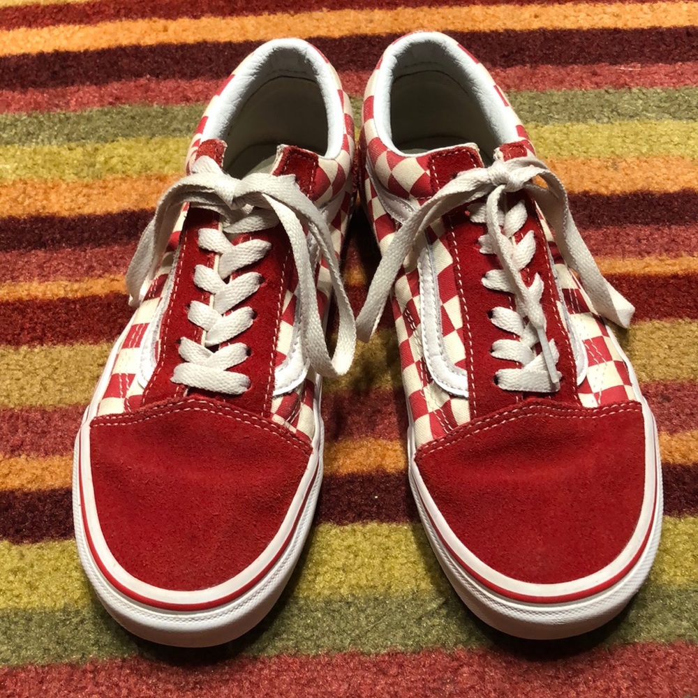 Red & White checkered Vans “off the wall”